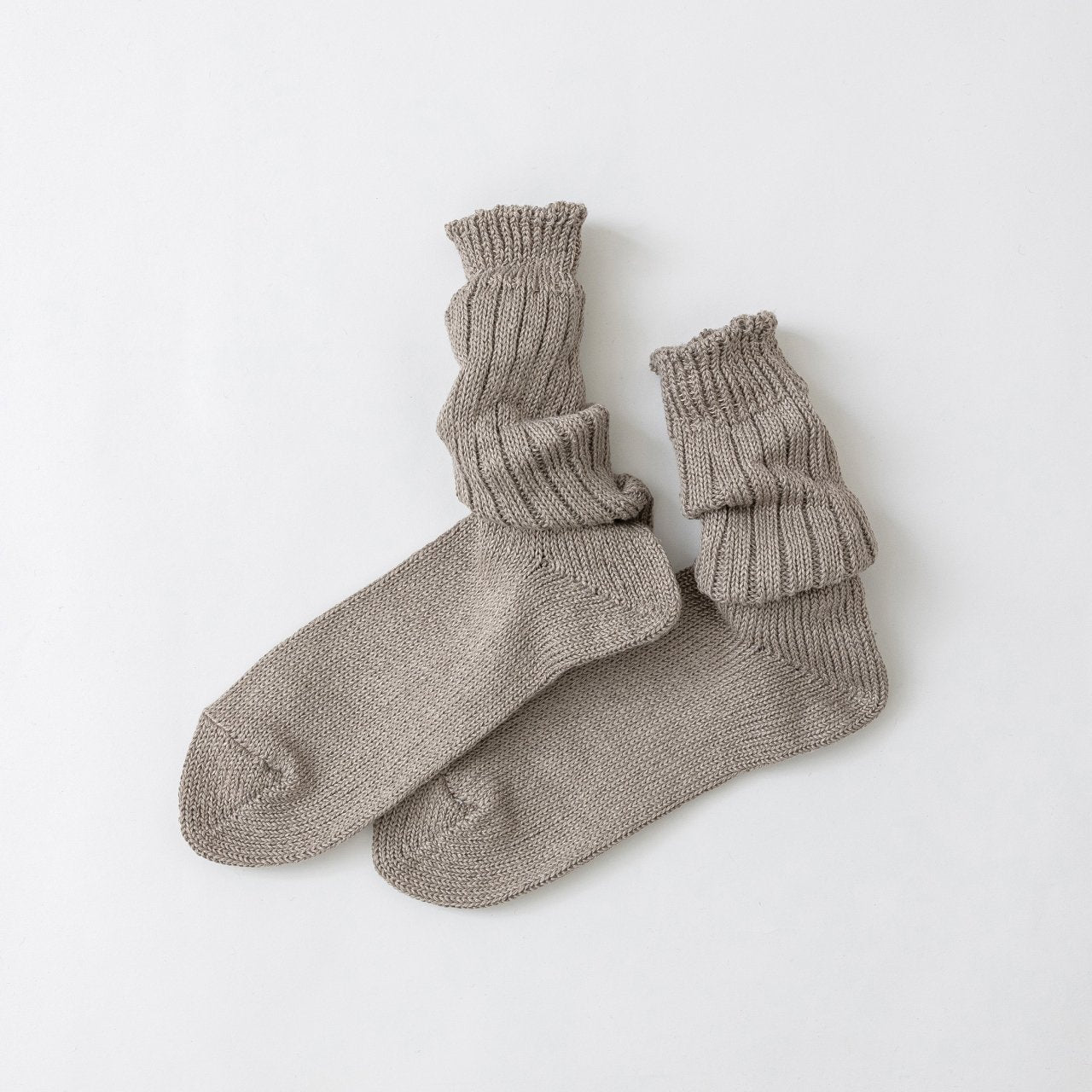 【SOUKI SOCKS】Branch-ブランチ-リネンリブソックス